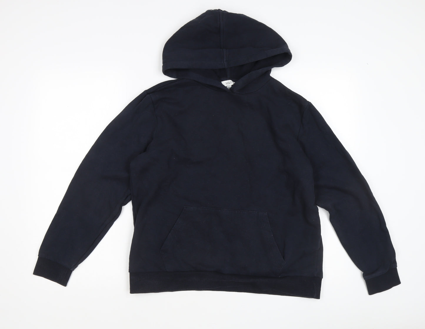 Marks and Spencer Men's Black Medium Pullover Hoodie