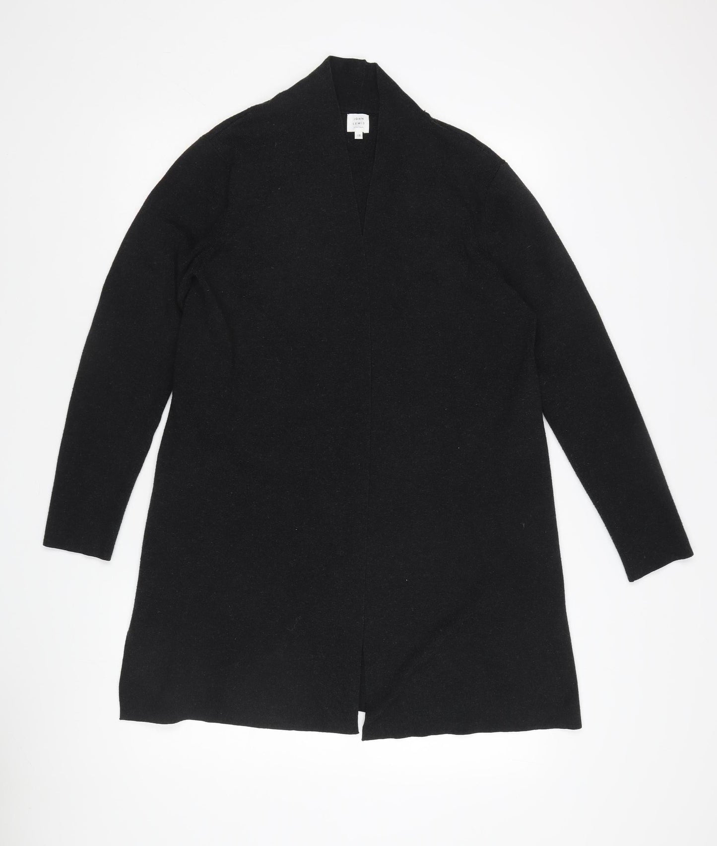 John Lewis Women's Black Cashmere Cardigan Size 12