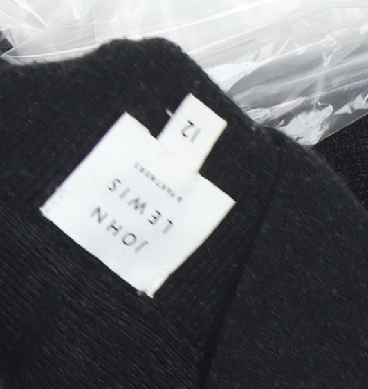 John Lewis Women's Black Cashmere Cardigan Size 12