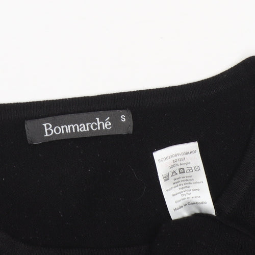 Bonmarché Women's Black Acrylic Pullover Jumper S