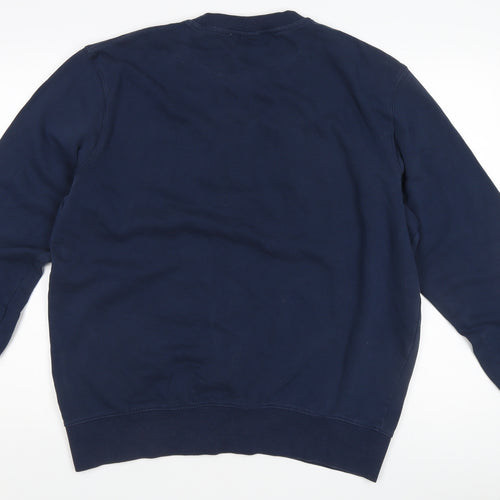 H&M Blue Pullover Logo Sweatshirt, Unisex Adult L