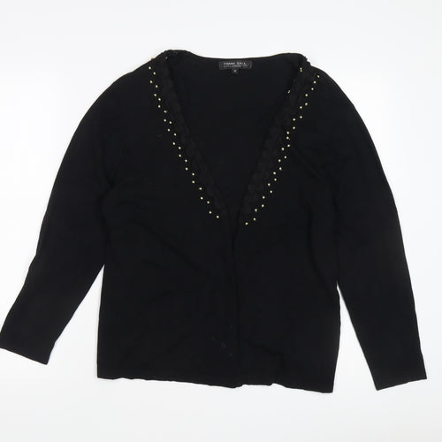 Frank Saul Women's Black Studded Cardigan M