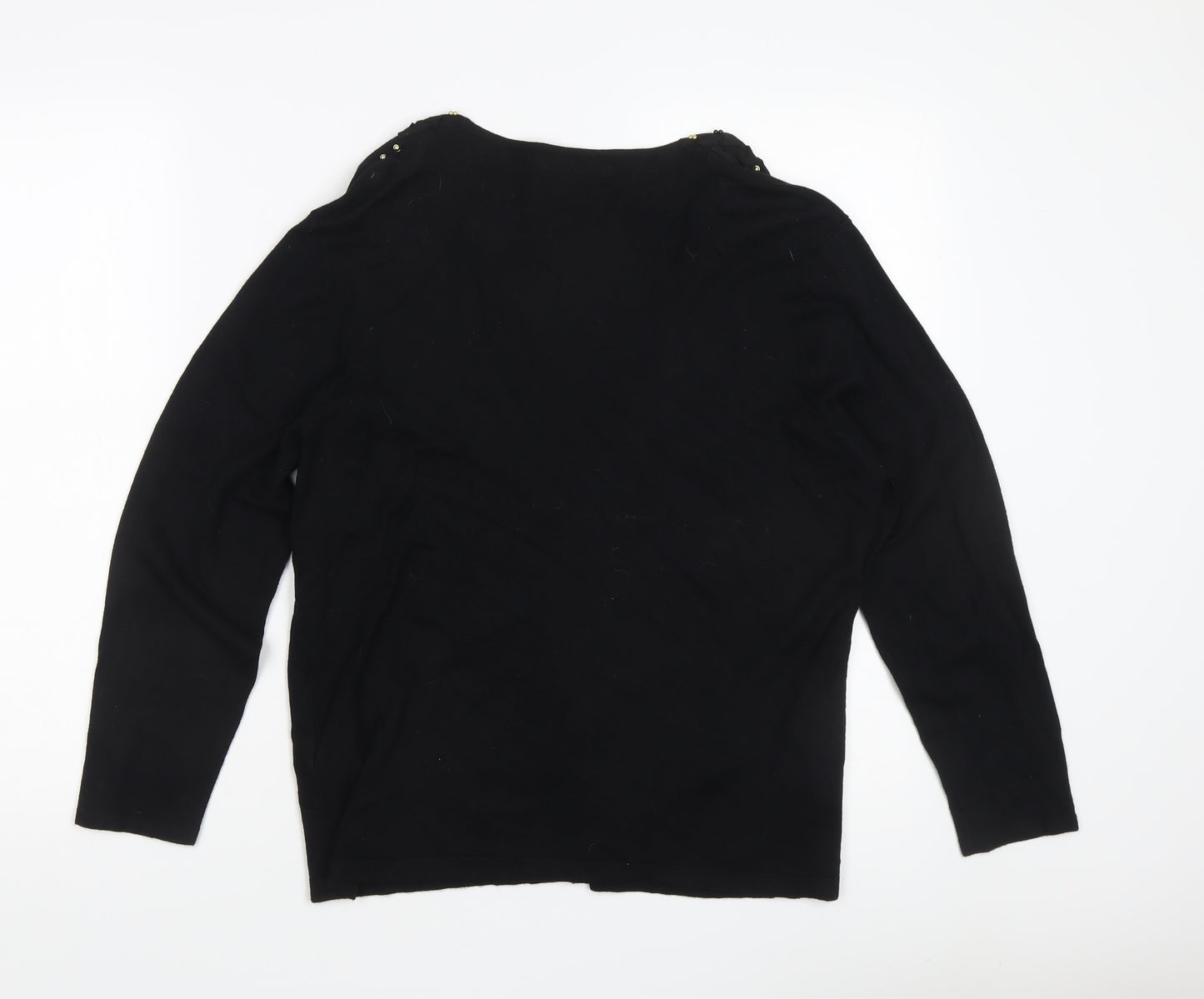 Frank Saul Women's Black Studded Cardigan M