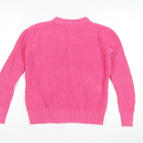 Marks and Spencer Women's Pink XS Cable-Knit Jumper