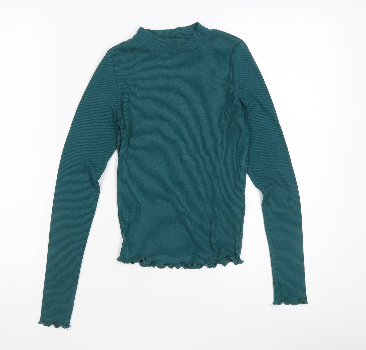 New Look Women's Green High Neck Long Sleeve Top