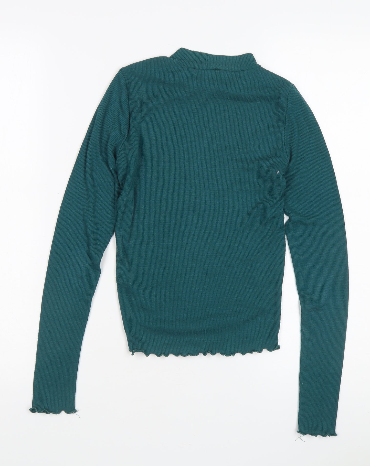 New Look Women's Green High Neck Long Sleeve Top