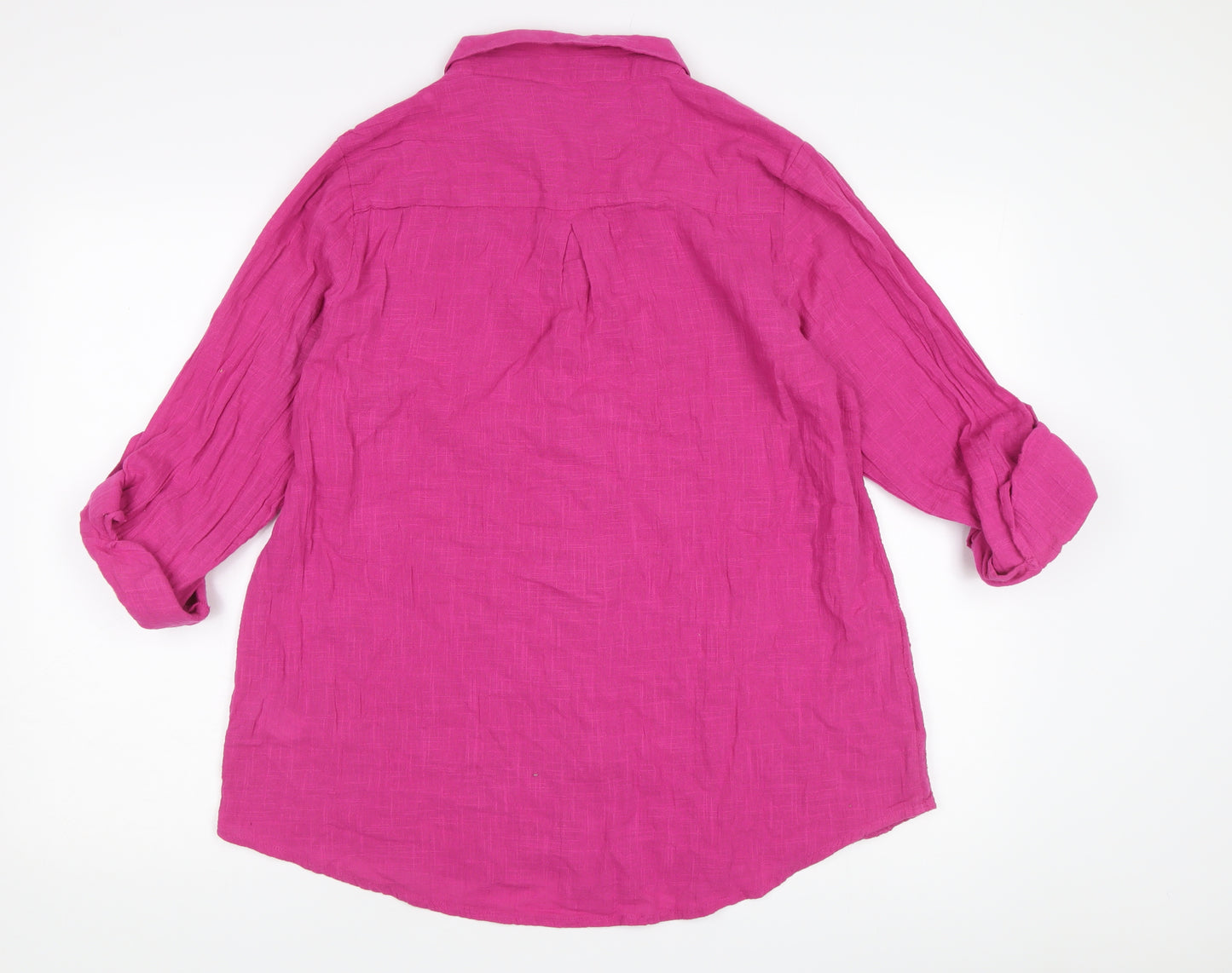 Mitzy Women's Pink Button-Up Shirt L