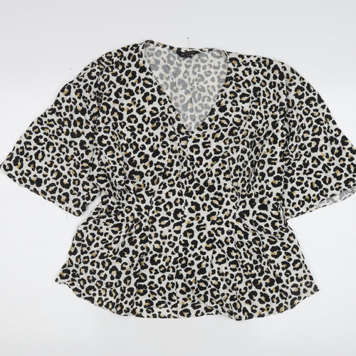 Peacocks Women’s Multicoloured Animal Print Blouse, Size 10