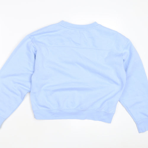 Zara Women's Blue Pullover Sweatshirt Size S