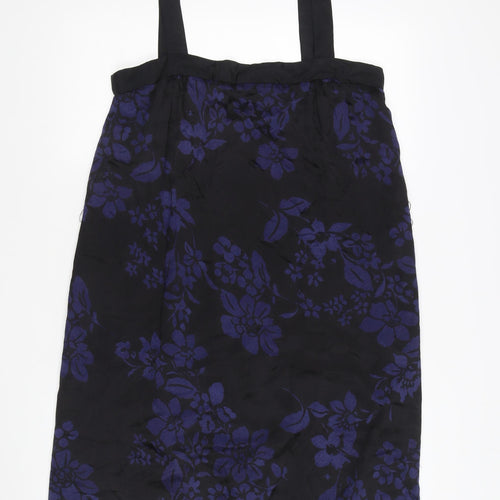 Jigsaw Women's Black Silk Floral Pencil Dress