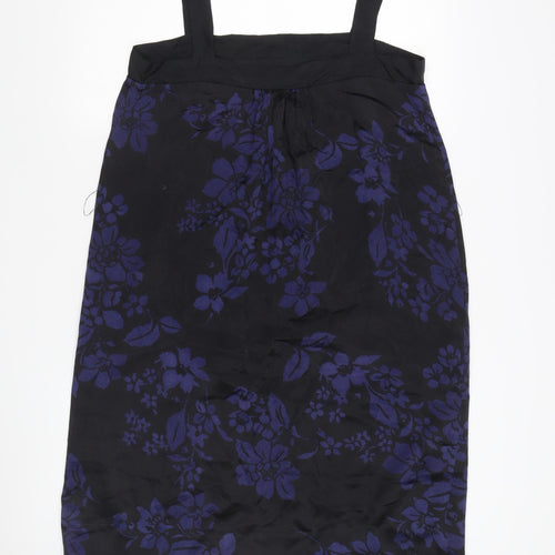 Jigsaw Women's Black Silk Floral Pencil Dress