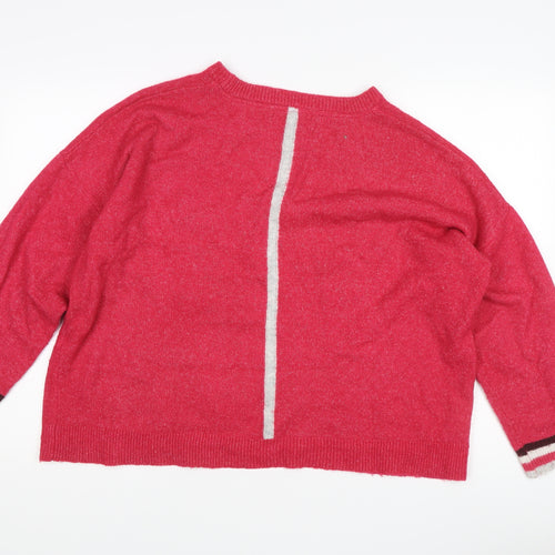Next Women's Red Star Jumper - Size L - Wool Blend