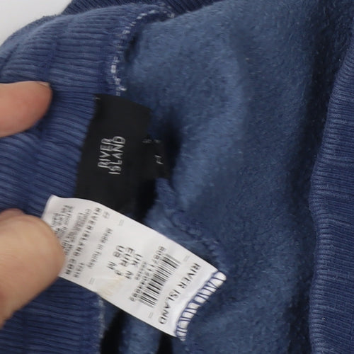 River Island Men's Blue Joggers, Size M, Casual Style