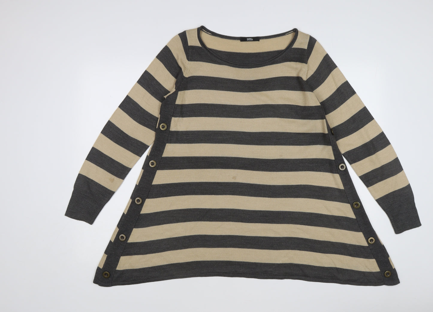 Marks and Spencer Women Beige 10 Tunic Jumper