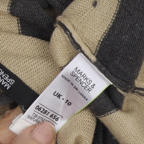 Marks and Spencer Women Beige 10 Tunic Jumper