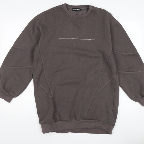 PrettyLittleThing Women's Brown Pullover Sweatshirt Size 8