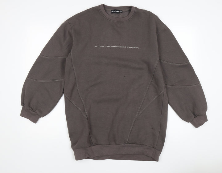 PrettyLittleThing Women's Brown Pullover Sweatshirt Size 8