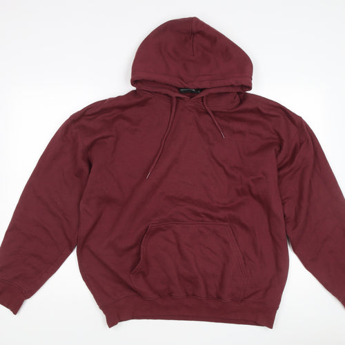 PrettyLittleThing Women's Red Pullover Hoodie L