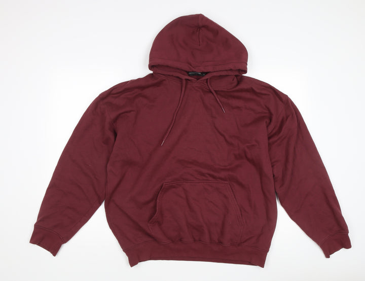 PrettyLittleThing Women's Red Pullover Hoodie L