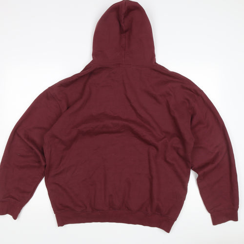 PrettyLittleThing Women's Red Pullover Hoodie L