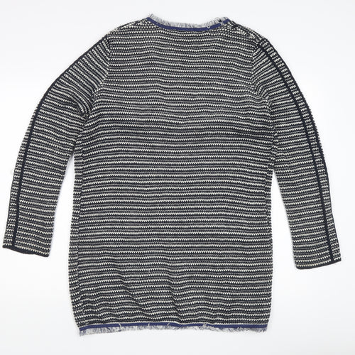 Warehouse Women's Black Striped Cardigan, M