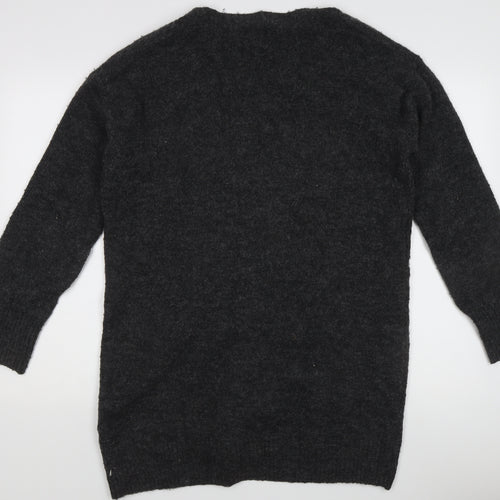 H&M Women's Black XS Cardigan, Wool Blend V-Neck