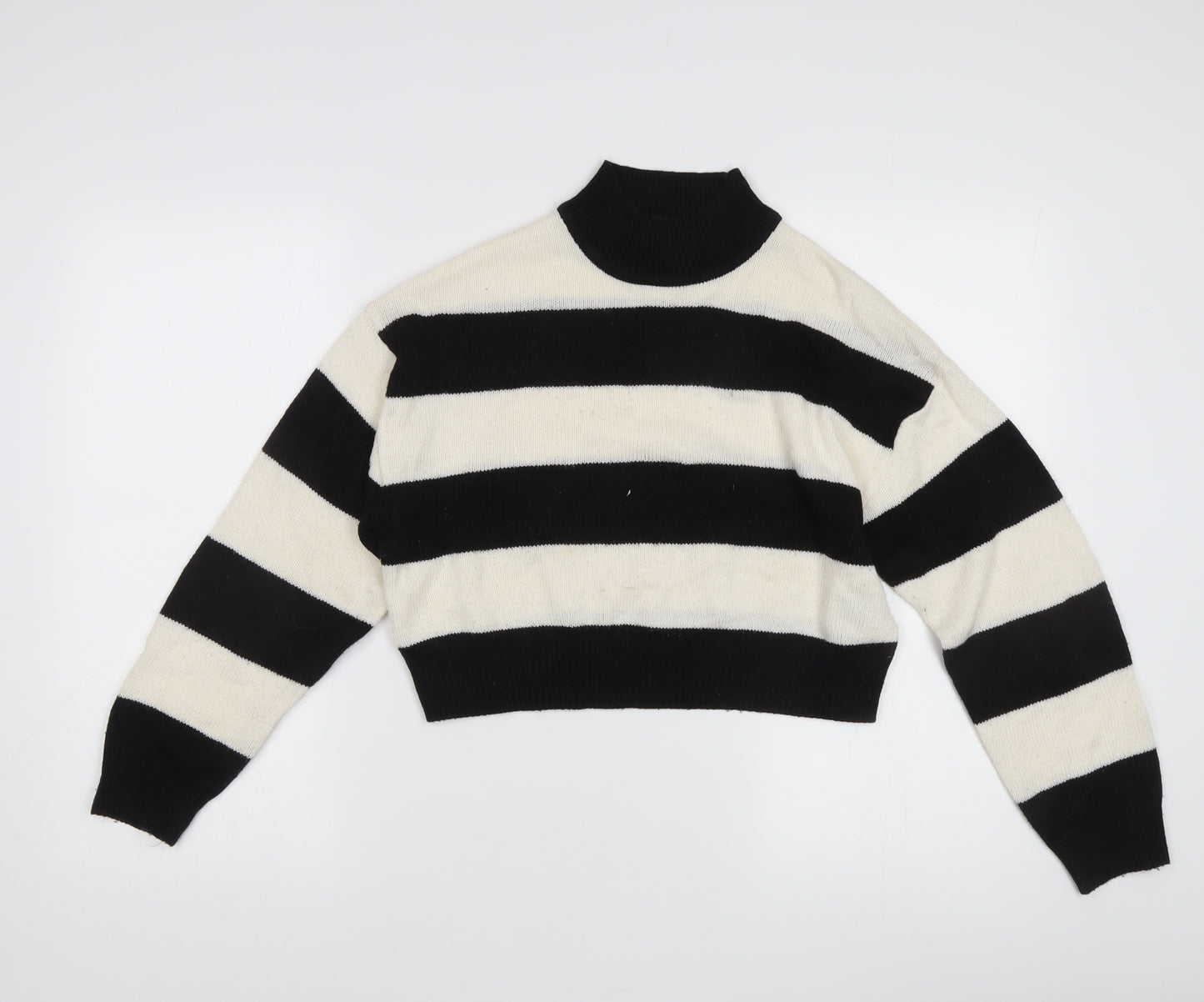 Divided Women's Black Striped Pullover Jumper Size 10