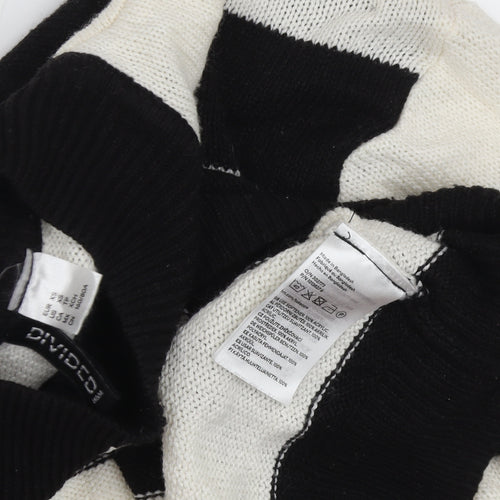 Divided Women's Black Striped Pullover Jumper Size 10