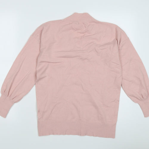 Roman Women's Pink V-Neck Pullover Jumper Size 12