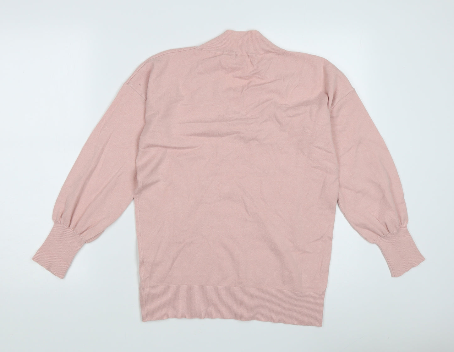 Roman Women's Pink V-Neck Pullover Jumper Size 12
