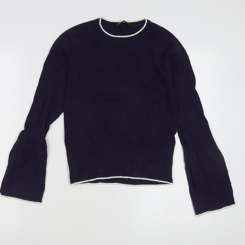 Miss Selfridge Women's Blue Crew Neck Pullover Jumper Size 8