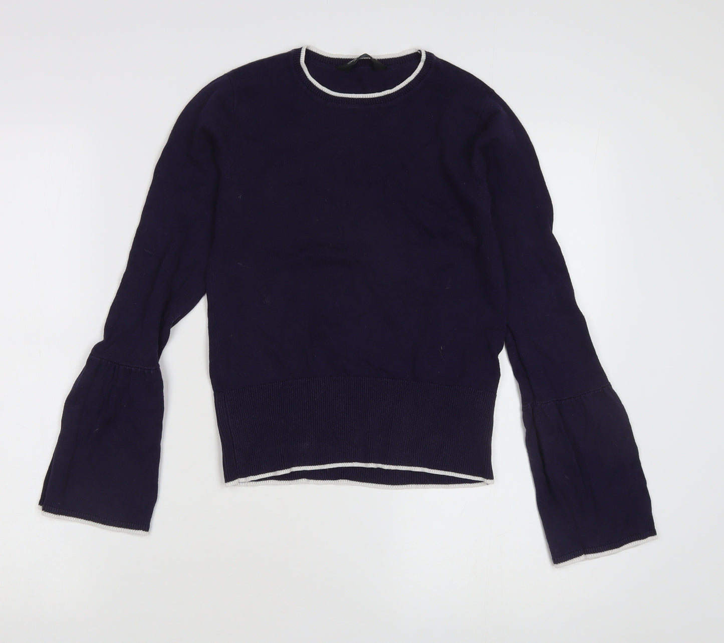 Miss Selfridge Women's Blue Crew Neck Pullover Jumper Size 8