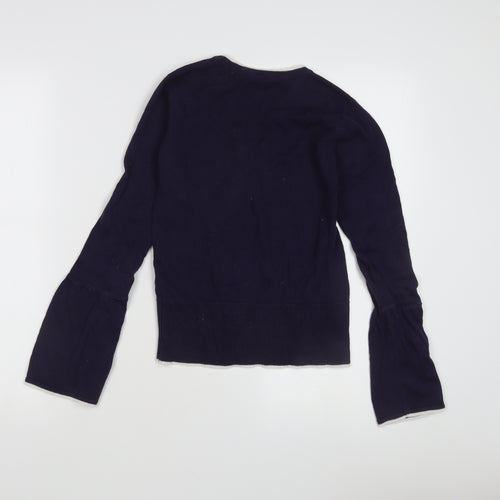 Miss Selfridge Women's Blue Crew Neck Pullover Jumper Size 8