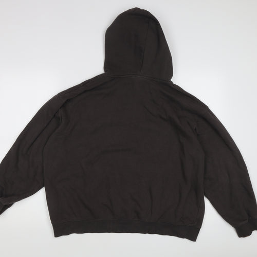 H&M Black Unisex Pullover Hoodie, Size M, All Seasons