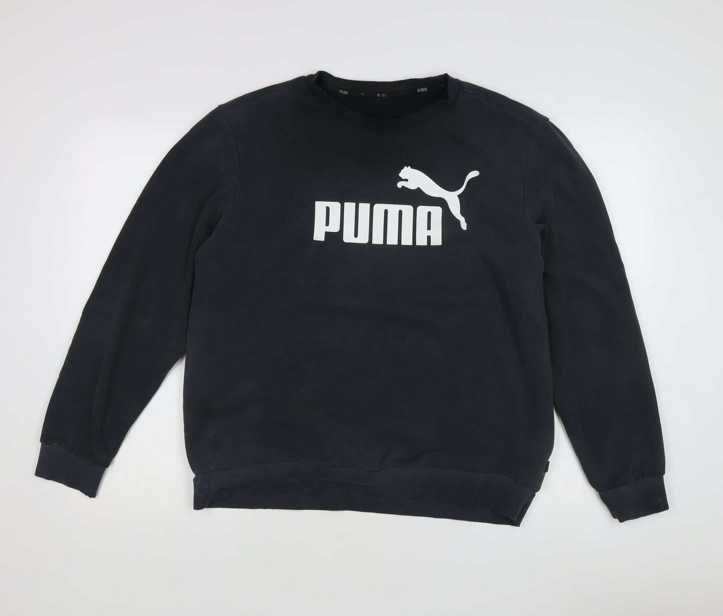 Puma Men's Black Pullover Sweatshirt, M, Graphic Print