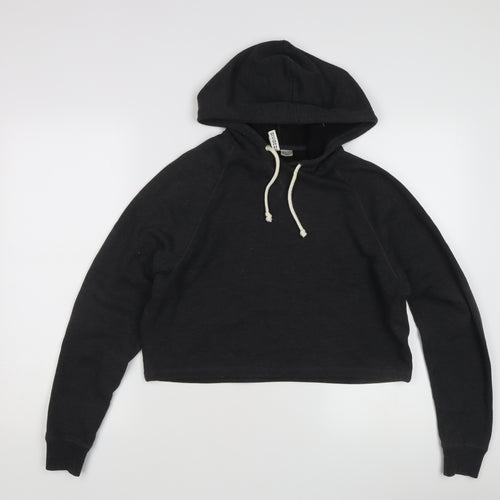 H&M Women's Black Hoodie Pullover, Size S, Casual Wear