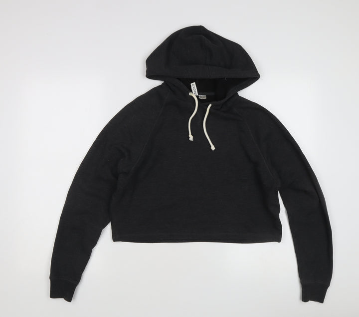H&M Women's Black Hoodie Pullover, Size S, Casual Wear