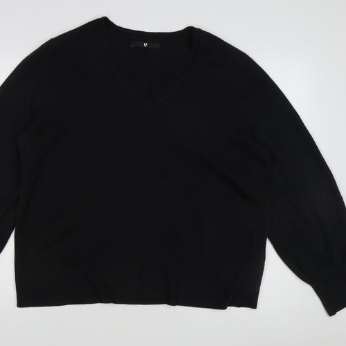 Very Women's Black V-Neck Pullover Jumper Size 20