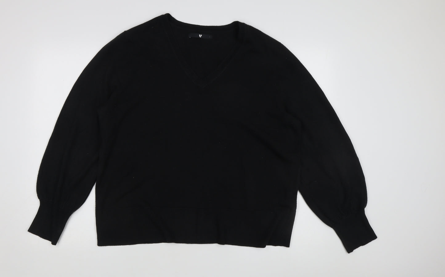 Very Women's Black V-Neck Pullover Jumper Size 20