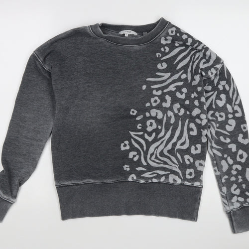 Next Women's Grey Animal Print Pullover Sweatshirt S
