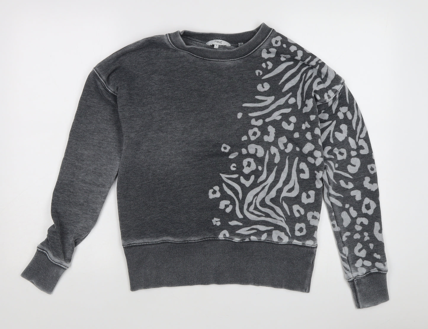 Next Women's Grey Animal Print Pullover Sweatshirt S
