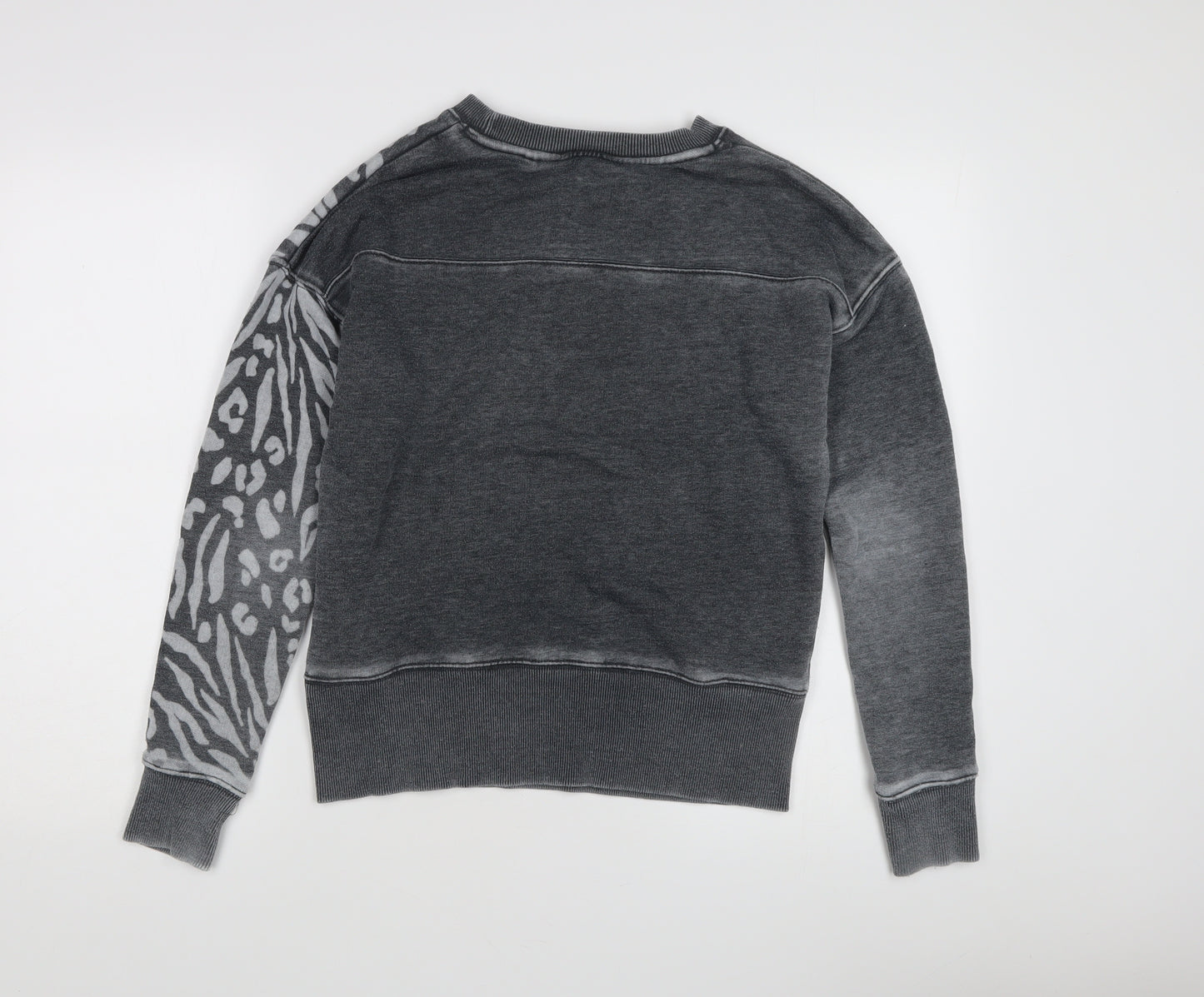 Next Women's Grey Animal Print Pullover Sweatshirt S