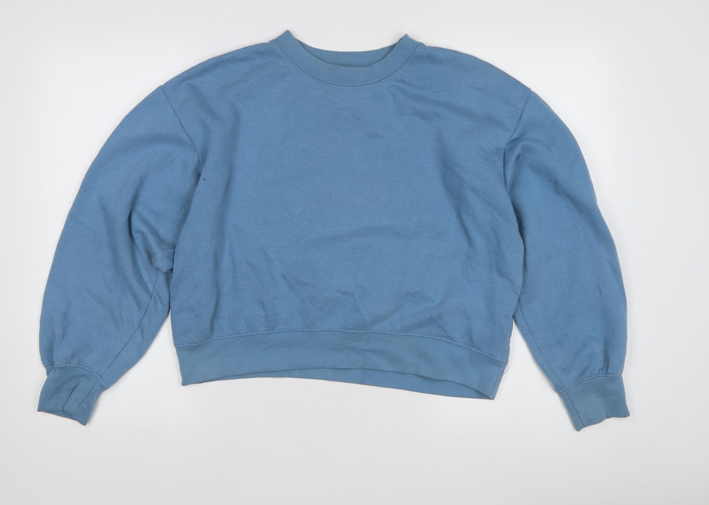 Zara Women's Blue Pullover Sweatshirt Size 10