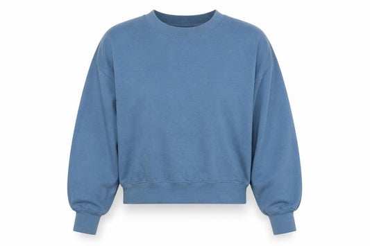 Front view of Zara Women's Blue Pullover Sweatshirt, size 10