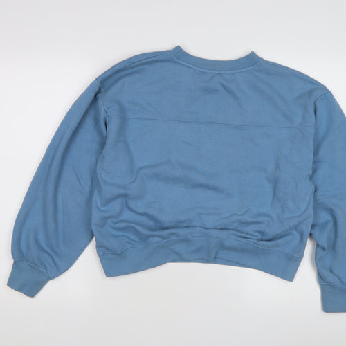 Zara Women's Blue Pullover Sweatshirt Size 10