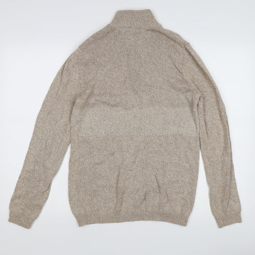 ASOS Design Men's Beige XS Full Zip Jumper