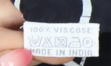 Wallis Women's Black Geometric Blouse Size 12