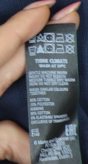 Marks and Spencer Women's Blue Size 8 Hoodie
