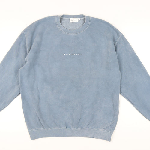 Topman Blue Men's Small Graphic Pullover Sweatshirt