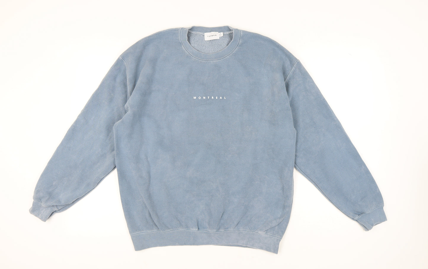 Topman Blue Men's Small Graphic Pullover Sweatshirt
